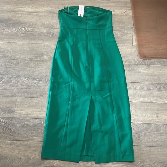 Dynamite Strapless Cut-out Midi Dress In Aqua Green/Blue - Picture 4 of 5